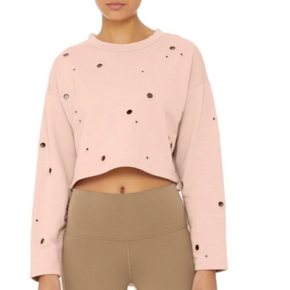 ALO Yoga Tops - Alo Yoga Cadence Pullover in Nectar